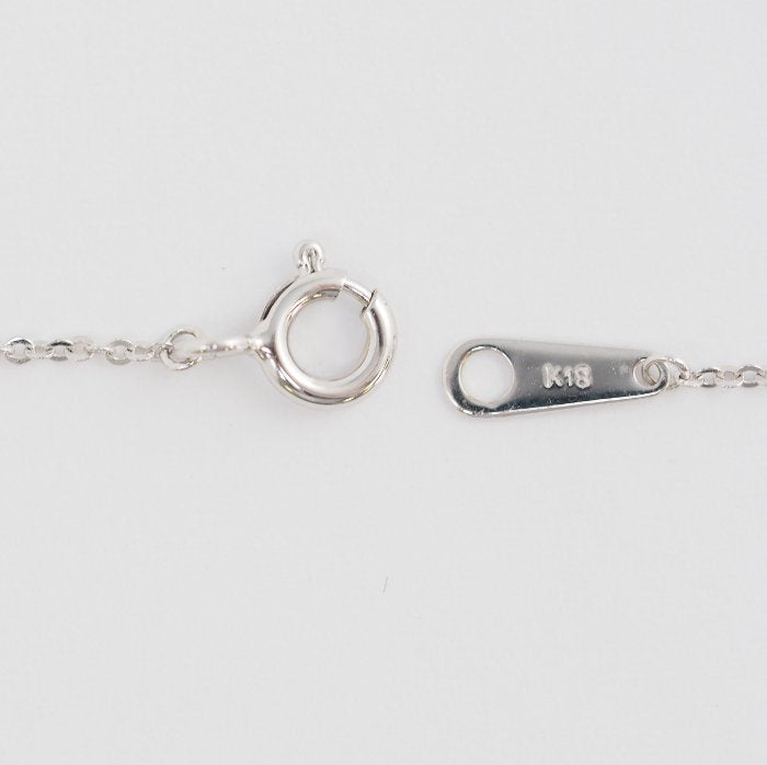 VENDOME AOYAMA Vendome Aoyama K18 white gold diamond double circle necklace with case