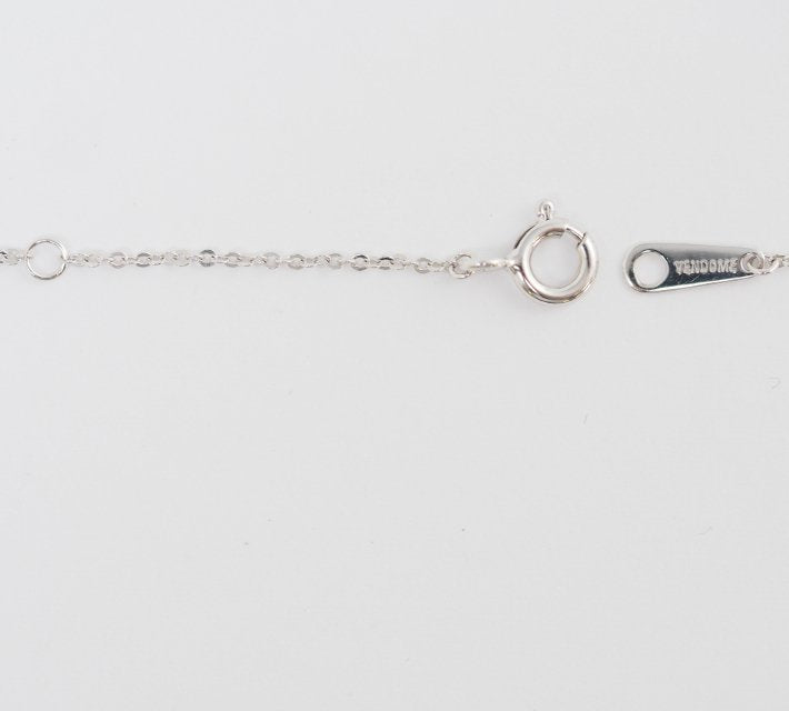 VENDOME AOYAMA Vendome Aoyama K18 white gold diamond double circle necklace with case