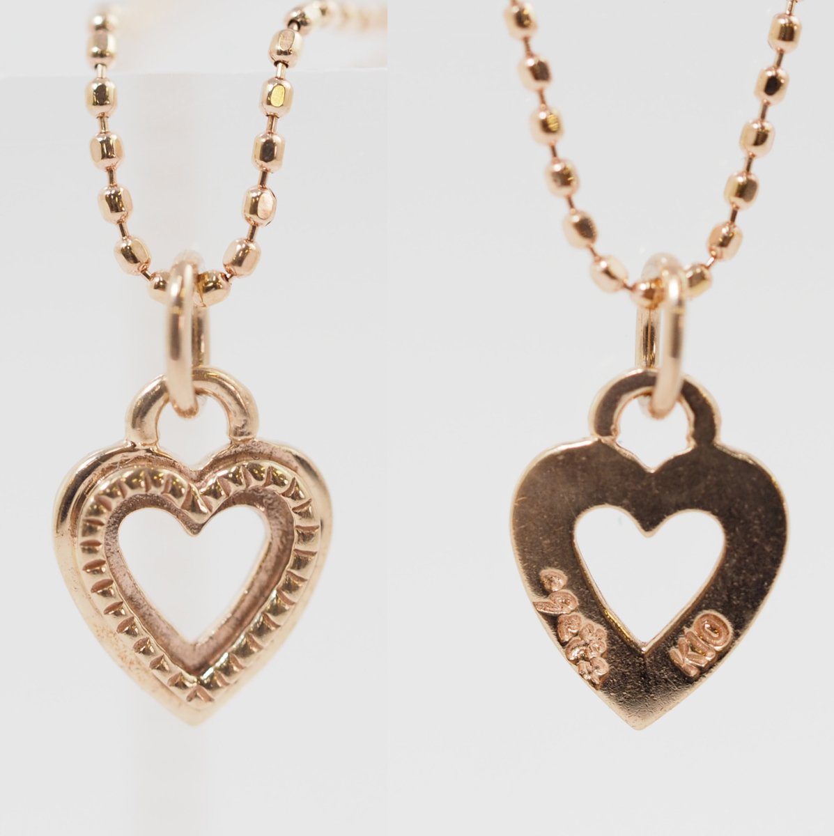 agete Agate K10 Pink Gold Key Charm Diamond 0.01ct Heart Motif Colored Stone Necklace