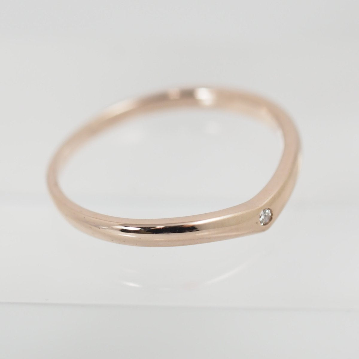 STAR JEWELRY Star Jewelry K10 Premium Pink Gold Diamond 0.01ct Ring No. 7 Comes with regular warranty and case
