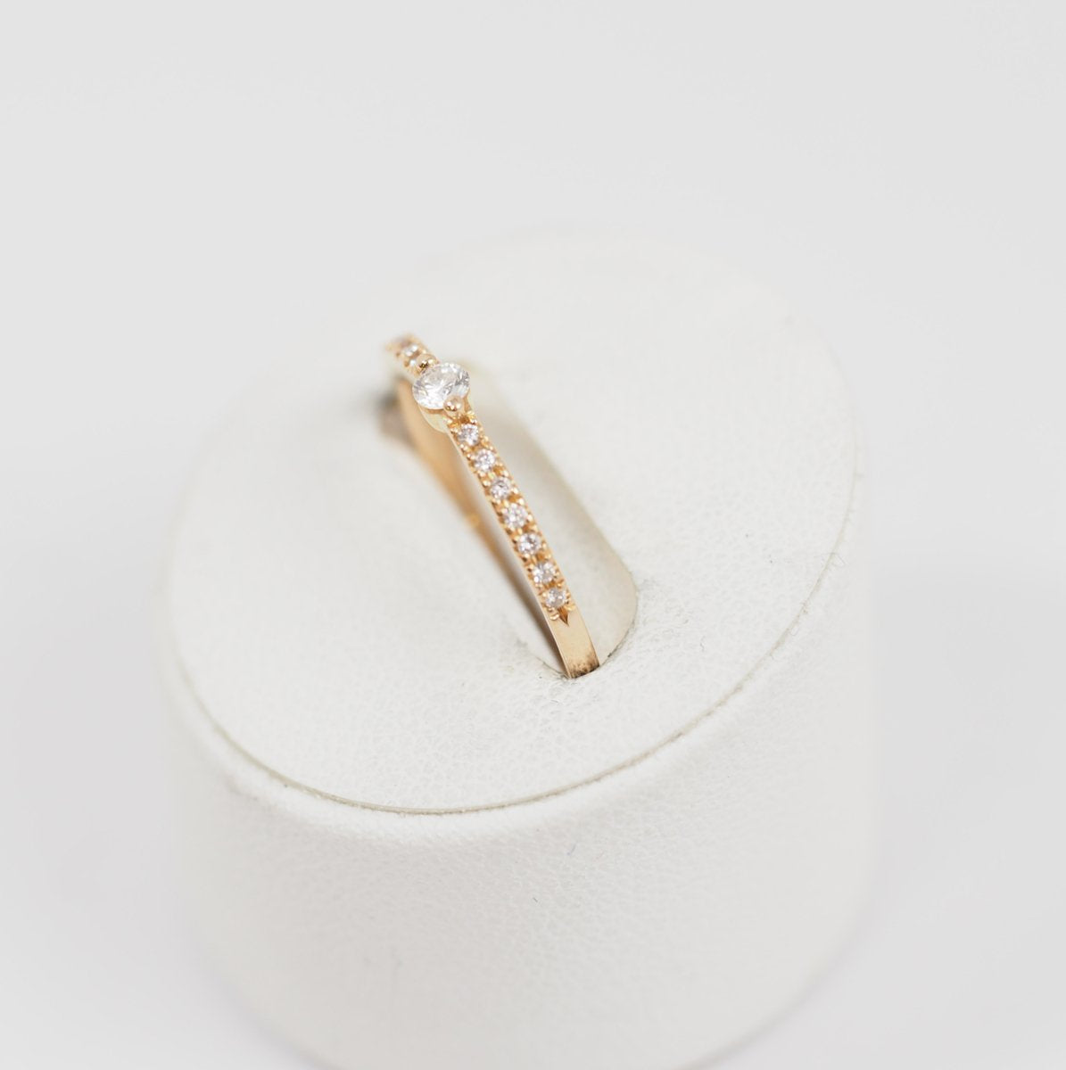 STAR JEWELRY Diamond 0.10ct K18 pink gold ring No. 6 with case
