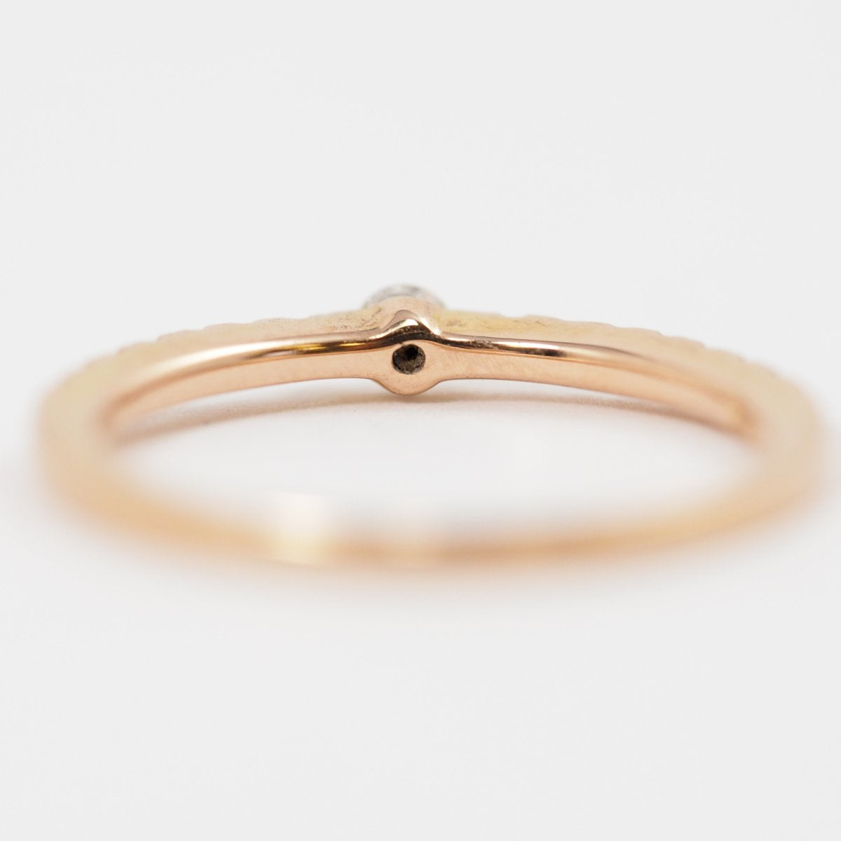 STAR JEWELRY Diamond 0.10ct K18 pink gold ring No. 6 with case