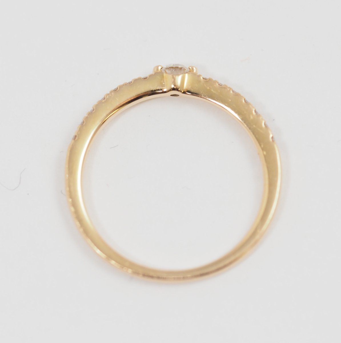 STAR JEWELRY Diamond 0.10ct K18 pink gold ring No. 6 with case