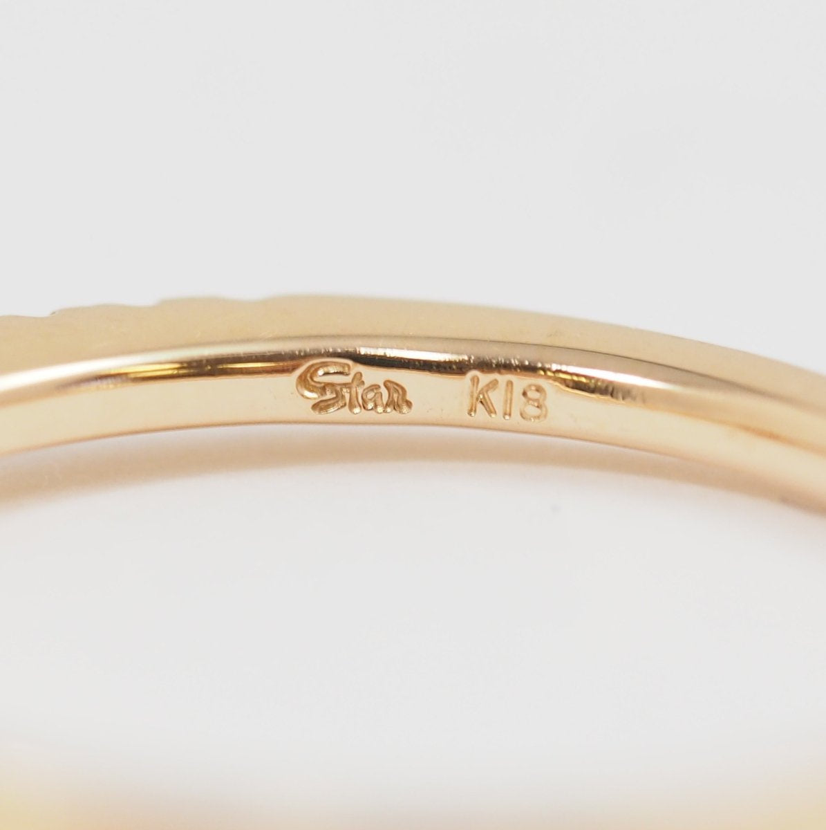 STAR JEWELRY Diamond 0.10ct K18 pink gold ring No. 6 with case