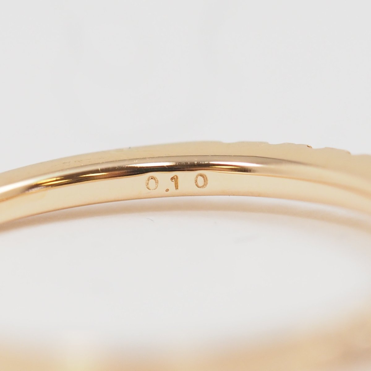 STAR JEWELRY Diamond 0.10ct K18 pink gold ring No. 6 with case