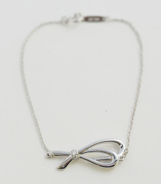 Tiffany & Co. Tiffany Bow 750 K18WG Diamond Bracelet with Case