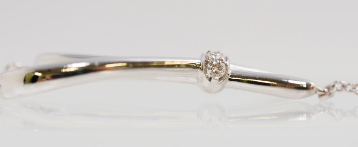 Tiffany & Co. Tiffany Bow 750 K18WG Diamond Bracelet with Case