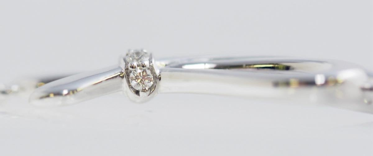Tiffany & Co. Tiffany Bow 750 K18WG Diamond Bracelet with Case