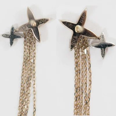 KASHIKEY カシケイ NAKID ネイキッド ピアス K18BG/Pt900 ブラウンダイヤ0.30ct ダイヤ0.05ct キャッチ社外