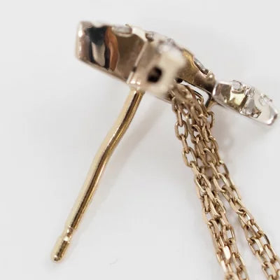 KASHIKEY カシケイ NAKID ネイキッド ピアス K18BG/Pt900 ブラウンダイヤ0.30ct ダイヤ0.05ct キャッチ社外