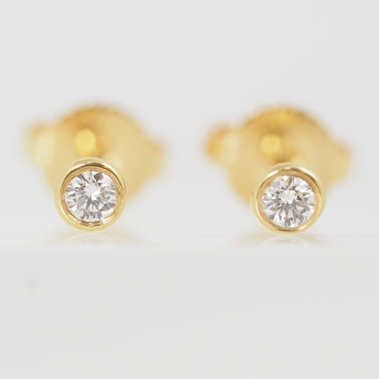 Tiffany & Co. Tiffany Visor Yard Earrings Diamond 750K18 Yellow Gold with Case