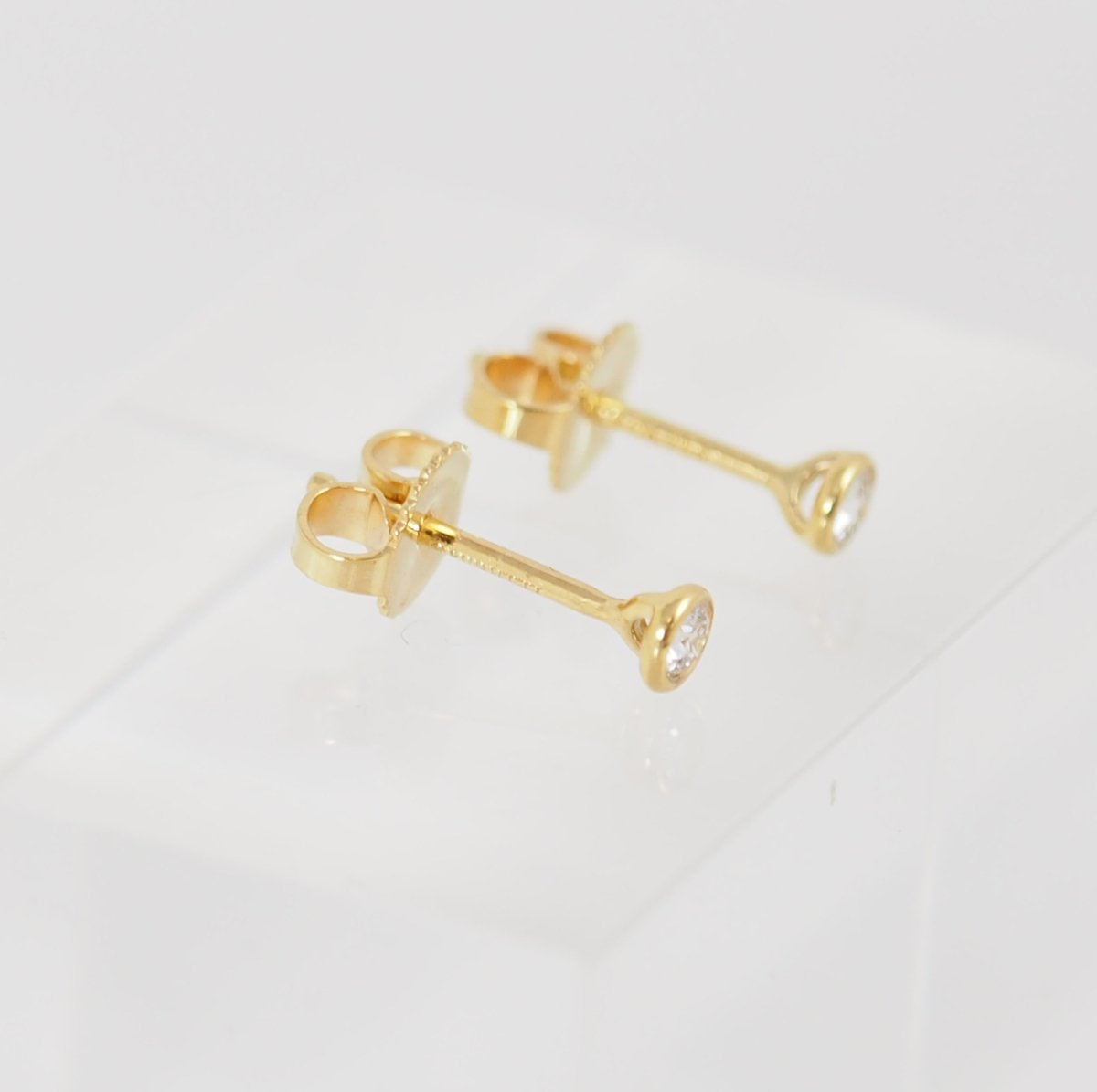 Tiffany & Co. Tiffany Visor Yard Earrings Diamond 750K18 Yellow Gold with Case