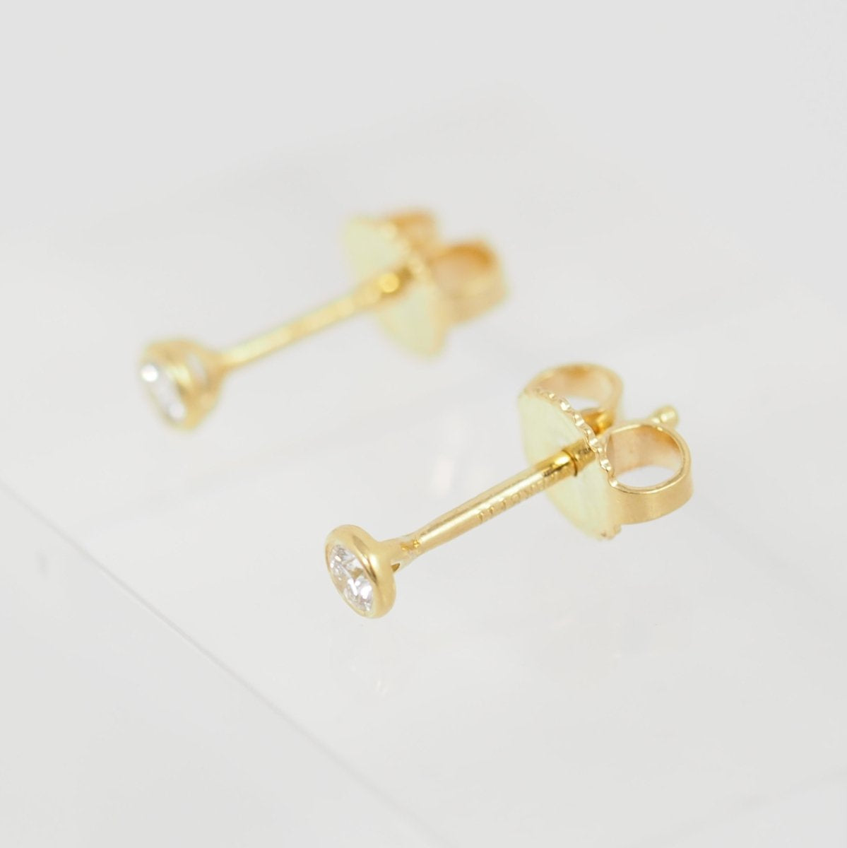 Tiffany & Co. Tiffany Visor Yard Earrings Diamond 750K18 Yellow Gold with Case