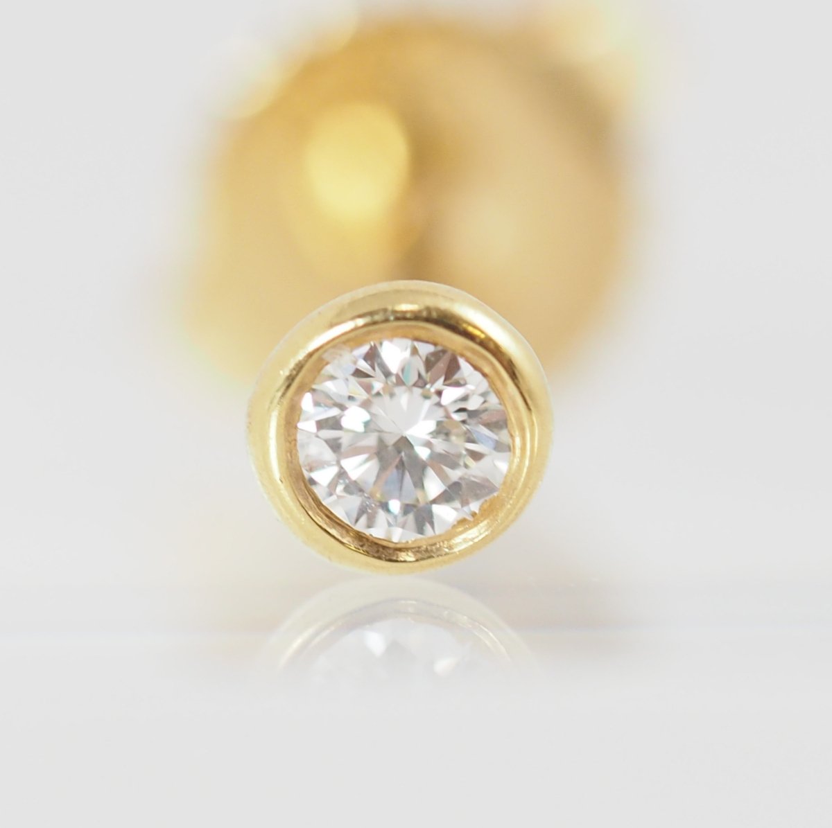 Tiffany & Co. Tiffany Visor Yard Earrings Diamond 750K18 Yellow Gold with Case