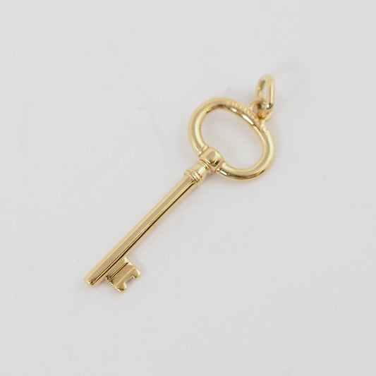 Tiffany & Co. Tiffany 750 K18 Yellow Gold Oval Key Pendant Top Pen Top with Case