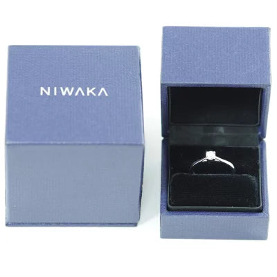 NIWAKA 俄 ニワカ Pt950 ダイヤ0.20ct リング 10号 ケース付