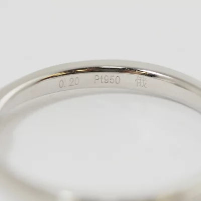 NIWAKA 俄 ニワカ Pt950 ダイヤ0.20ct リング 10号 ケース付