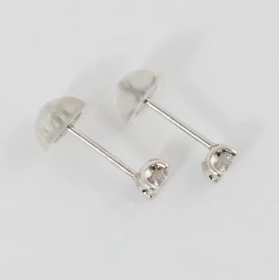 4℃ Pt900 1粒ダイヤモンド0.108ct/0.106ct ピアス