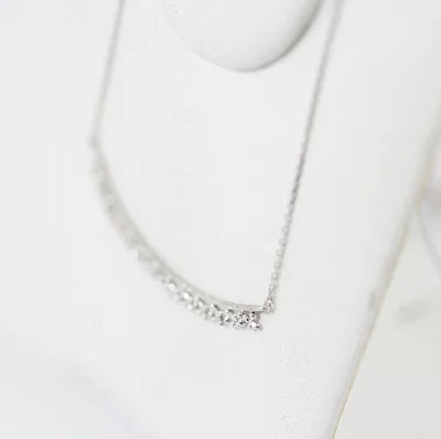 未使用・美品 STARJEWELRYGirl スタージュエリーガール K10WG レース ライン ネックレス 正規保証書・ケース付