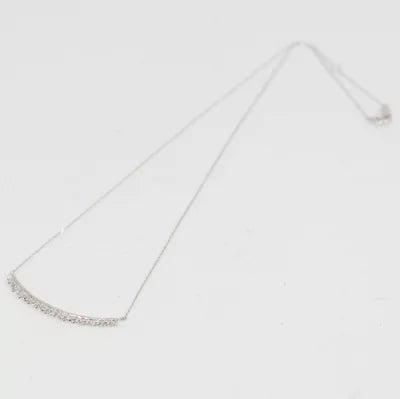 未使用・美品 STARJEWELRYGirl スタージュエリーガール K10WG レース ライン ネックレス 正規保証書・ケース付