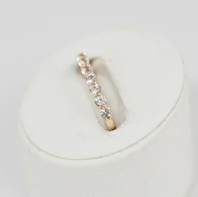 STAR JEWELRY スタージュエリー K10ピンクゴールド クリアストーン ピンキーリング 3号