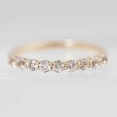 STAR JEWELRY 10K Pink Gold Clear Stone Pinky Ring, Size 3