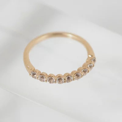 STAR JEWELRY スタージュエリー K10ピンクゴールド クリアストーン ピンキーリング 3号