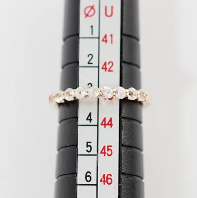 STAR JEWELRY スタージュエリー K10ピンクゴールド クリアストーン ピンキーリング 3号