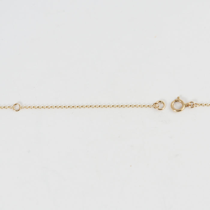 agete K10 Yellow Gold Baby Pearl Necklace Long Chain