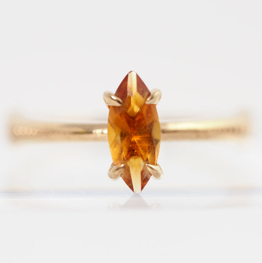 agete Agate K10 Yellow Gold Colored Stone Pinky Ring No. 5