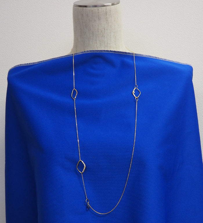 agete Agate K10 Yellow Gold Diamond 0.02ct Colored Stone Long Chain Necklace