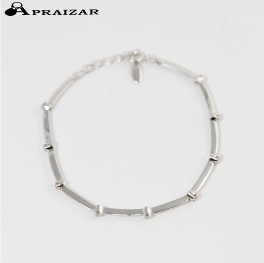 VENDOME AOYAMA 18K White Gold Station Bracelet with 0.31ct Diamonds
