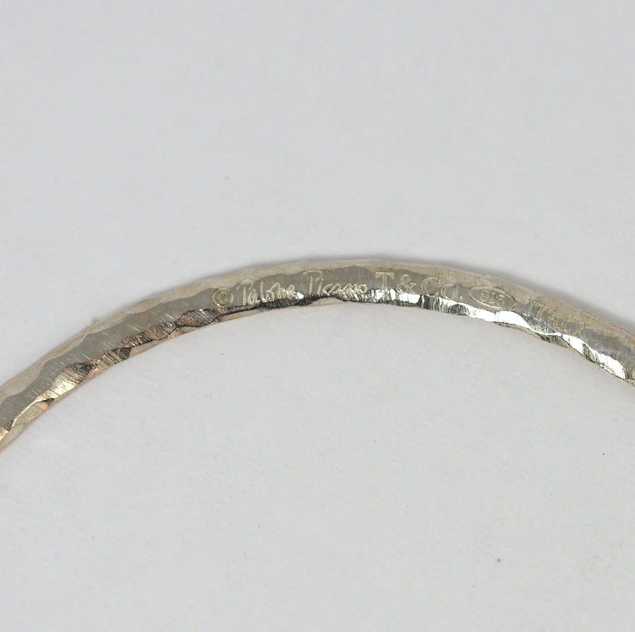 Tiffany & Co. Tiffany SV925 Silver Hammered Circle Necklace with Case