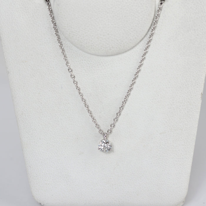 Ponte Vecchio ポンテヴェキオ K18ホワイトゴールド 1粒ダイヤ0.308ct ネックレス