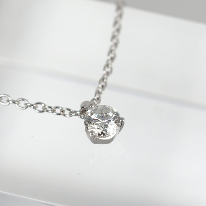 Ponte Vecchio ポンテヴェキオ K18ホワイトゴールド 1粒ダイヤ0.308ct ネックレス