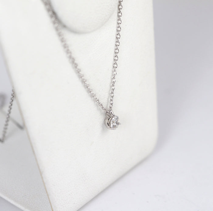 Ponte Vecchio ポンテヴェキオ K18ホワイトゴールド 1粒ダイヤ0.308ct ネックレス