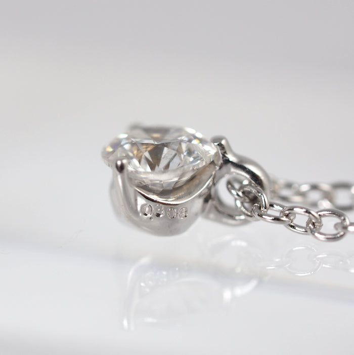 Ponte Vecchio ポンテヴェキオ K18ホワイトゴールド 1粒ダイヤ0.308ct ネックレス