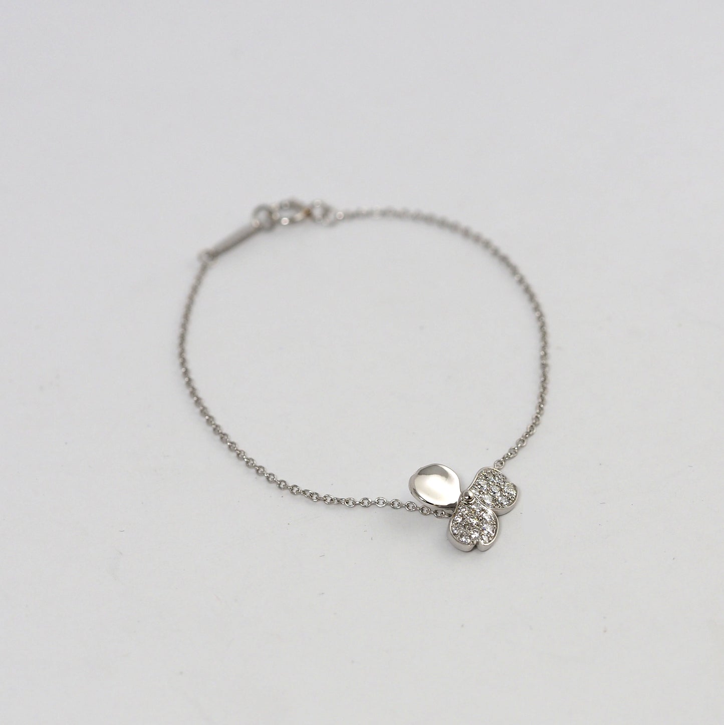 Tiffany & Co. Tiffany Pt950 Diamond Paper Flower Bracelet with Case