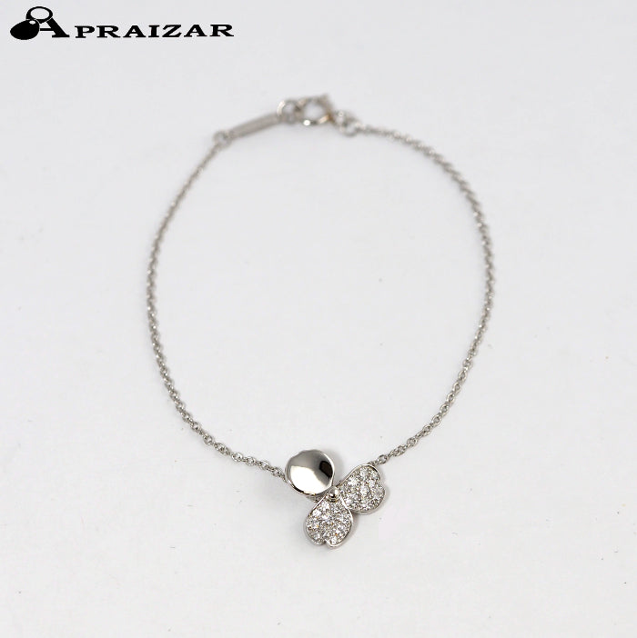 Tiffany & Co. Tiffany Pt950 Diamond Paper Flower Bracelet with Case
