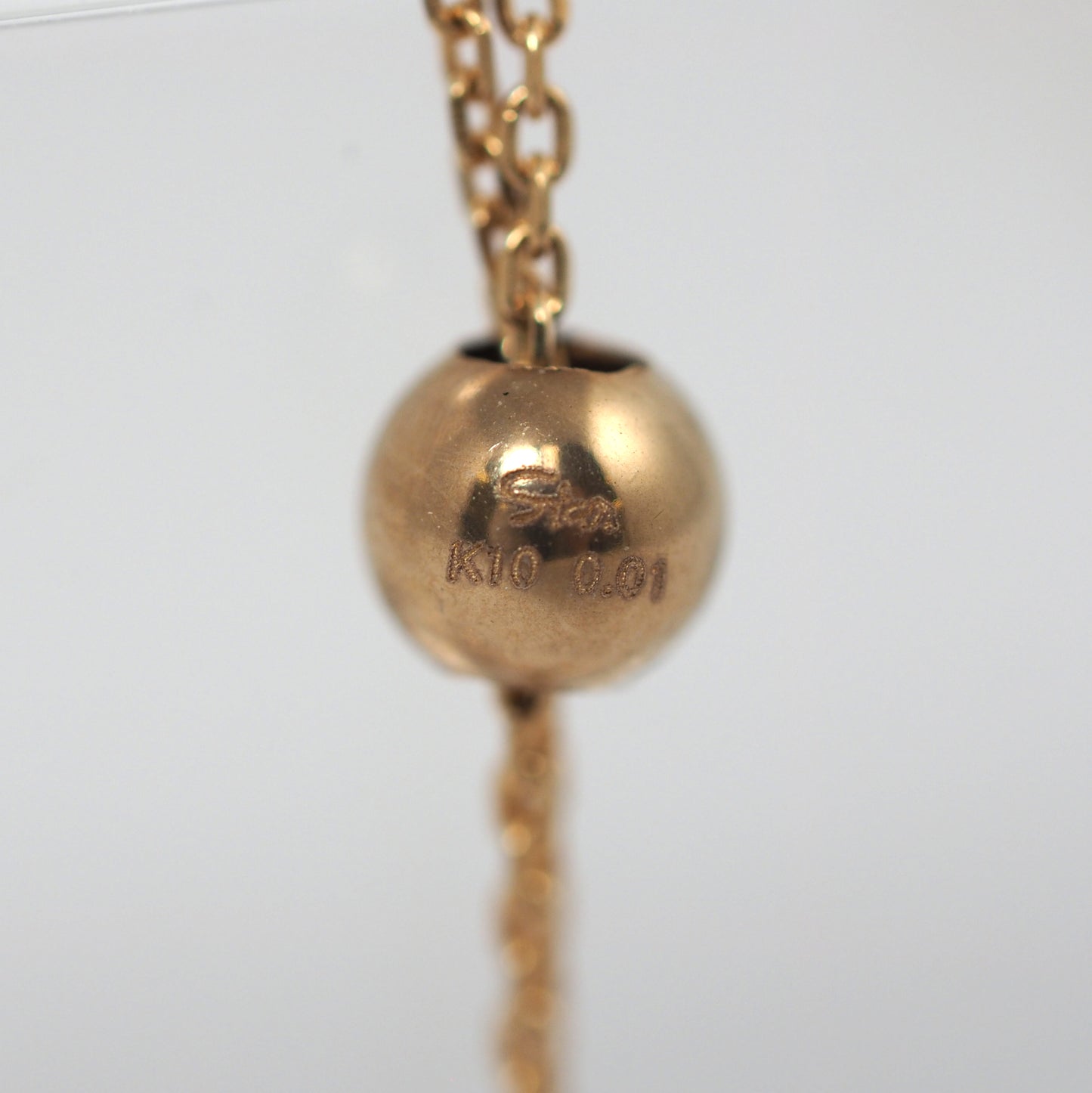 STAR JEWELRY スタージュエリー K10イエローゴールド パール約7mm ダイヤ0.01ct ネックレス