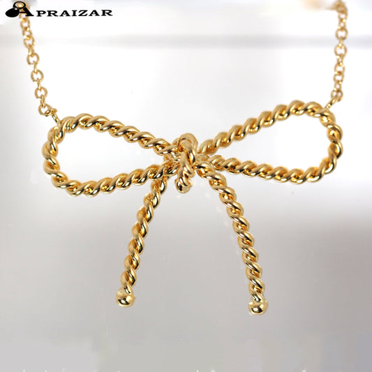 Tiffany & Co. Tiffany 750 K18 Yellow Gold Twisted Ribbon Necklace with Case