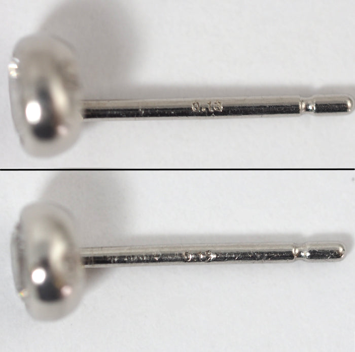 VENDOME AOYAMA ヴァンドーム青山 Pt900 ダイヤ0.13ct×2 計0.26ct セルクル ピアス シリコンキャッチ社外品