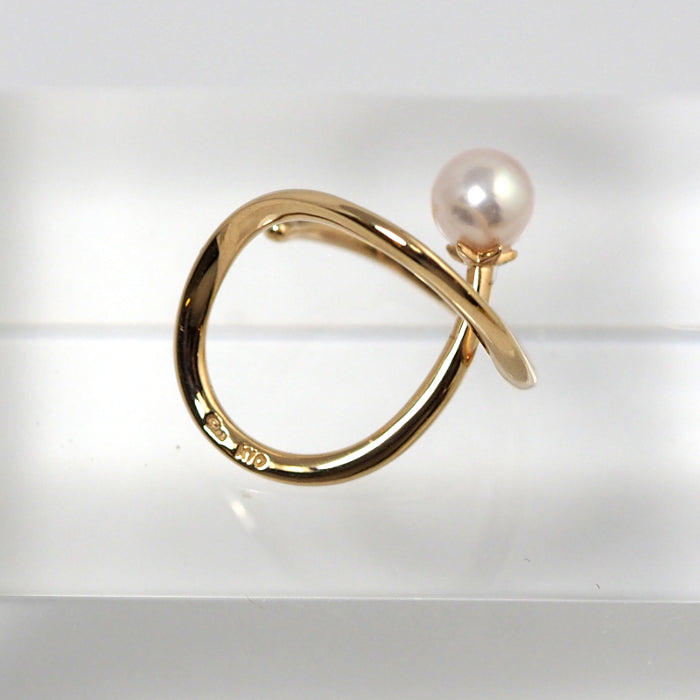 STAR JEWELRY 10K Yellow Gold Ear Cuff with 4.5mm Pearl, Single Ear