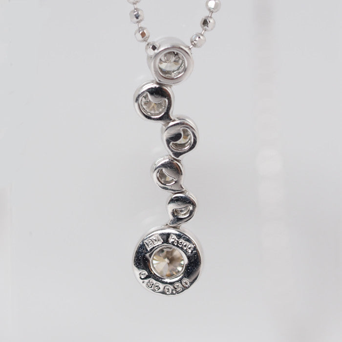 KASHIKEY カシケイ BEZEL ベゼル Pt900/850 ブラウンダイヤモンド/ダイヤ 0.30ct/0.20ct ネックレス