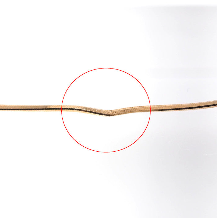 4℃ K10 Yellow Gold Single Pearl Snake Chain Necklace