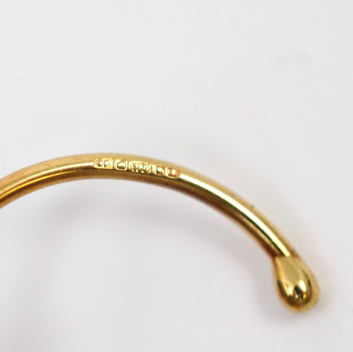 sweet pea 750 K18 Yellow Gold Colored Stone Hoop Single Earring H.P.FRANCE