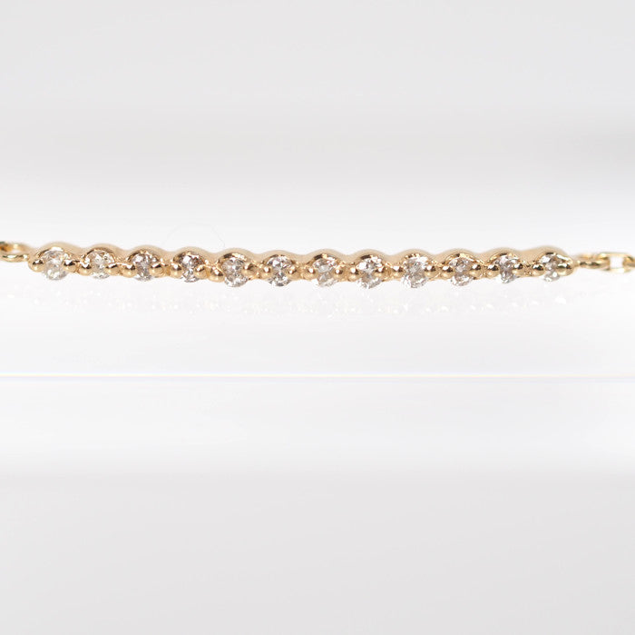 agete Agate 10K Yellow Gold 0.06ct Diamond Bracelet