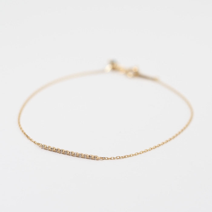 agete Agate 10K Yellow Gold 0.06ct Diamond Bracelet