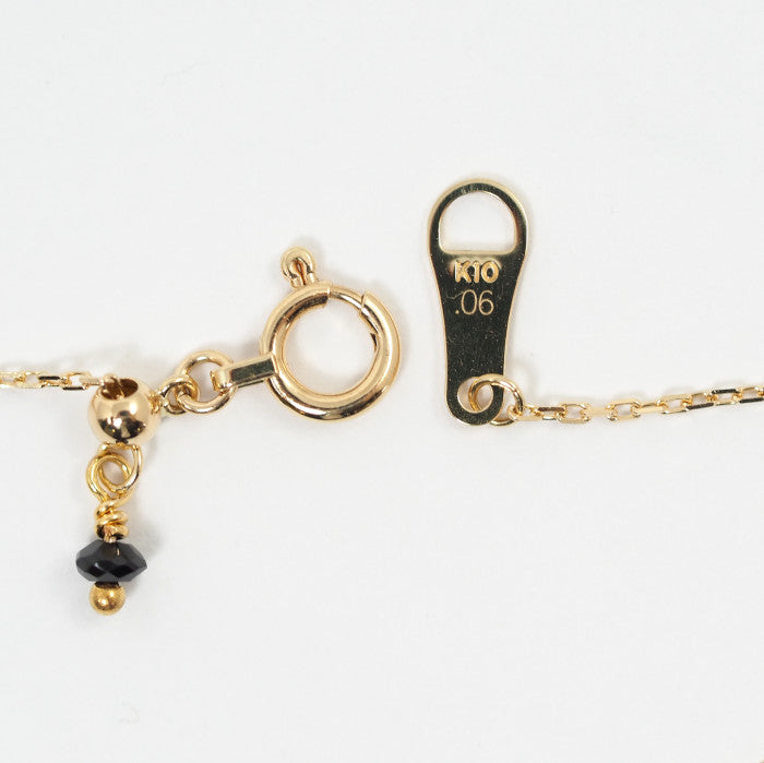 agete Agate 10K Yellow Gold 0.06ct Diamond Bracelet