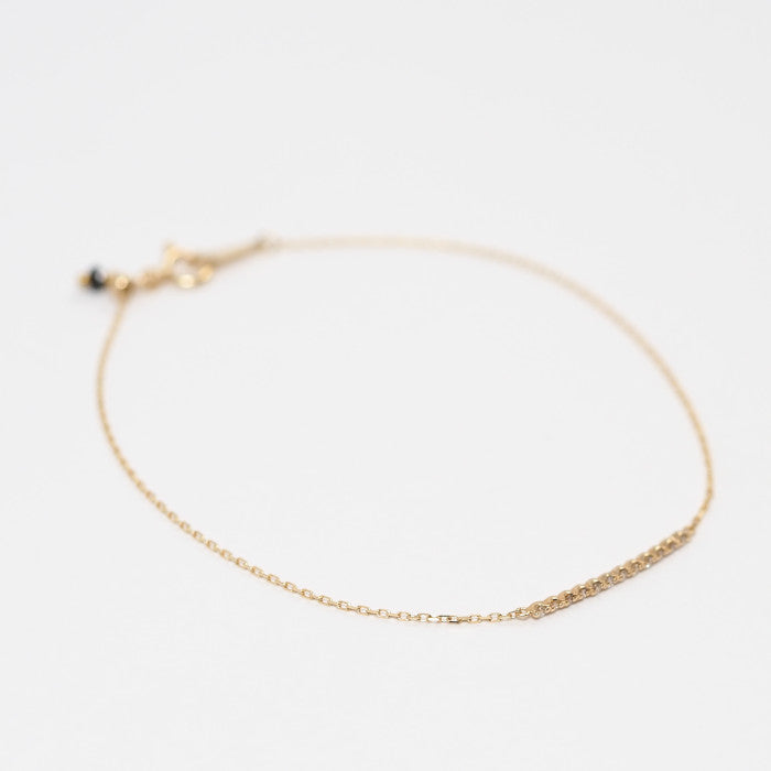 agete Agate 10K Yellow Gold 0.06ct Diamond Bracelet